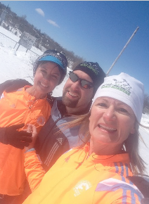 Tanya Brann-Barrett, Herbie Sakalauskas, and Kathy Sparling looking happy after a run!
